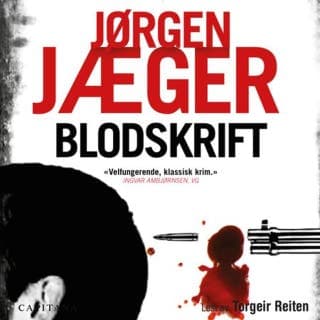 Blodskrift – Jørgen Jæger, lydbokens omslag