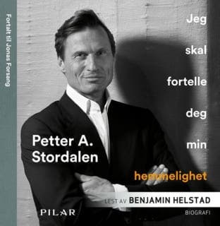 Jeg skal fortelle deg min hemmelighet – Petter Stordalen og Jonas Forsang, lydbokens omslag