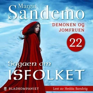 Demonen og jomfruen – Margit Sandemo, lydbokens omslag