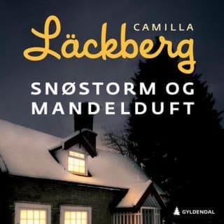 Snøstorm og mandelduft – Camilla Läckberg, lydbokens omslag