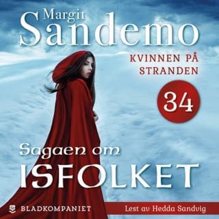 Kvinnen på stranden – Margit Sandemo, lydbokens omslag