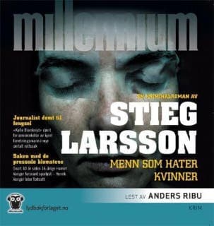 Menn som hater kvinner – Stieg Larsson, lydbokens omslag