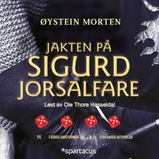 Jakten på Sigurd Jorsalfare – Øystein Morten, lydbokens omslag