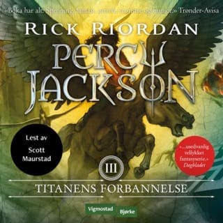 Titanens forbannelse – Rick Riordan, lydbokens omslag