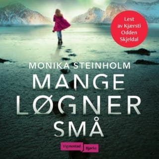 Mange løgner små – Monika Steinholm, lydbokens omslag