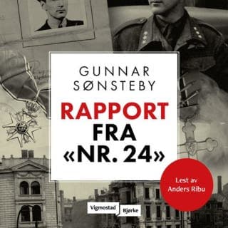 Rapport fra nr. 24 – Gunnar Sønsteby, lydbokens omslag