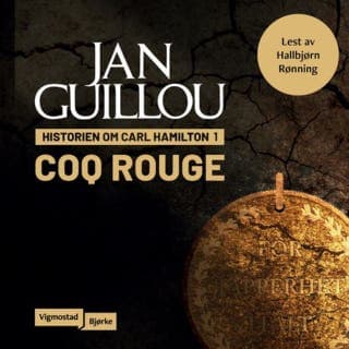 Coq rouge – Jan Guillou, lydbokens omslag
