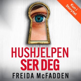 Hushjelpen ser deg – Freida McFadden, lydbokens omslag
