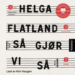 Så gjør vi så – Helga Flatland, lydbokens omslag
