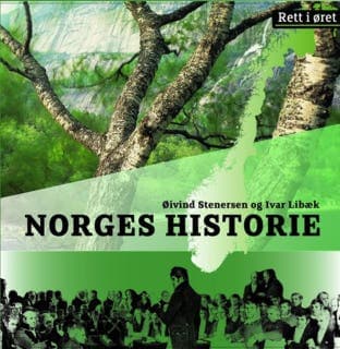 Norges historie – Øivind Stenersen og Ivar Libæk, lydbokens omslag