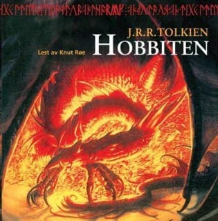 Hobbiten – J. R. R. Tolkien, lydbokens omslag