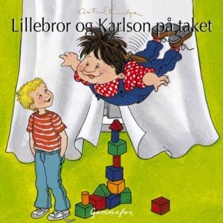 Lillebror og Karlson på taket – Astrid Lindgren, lydbokens omslag