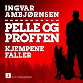 Kjempene faller – Ingvar Ambjørnsen, lydbokens omslag