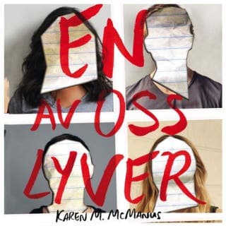 En av oss lyver – Karen M. McManus, lydbokens omslag