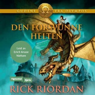 Den forsvunne helten – Rick Riordan, lydbokens omslag