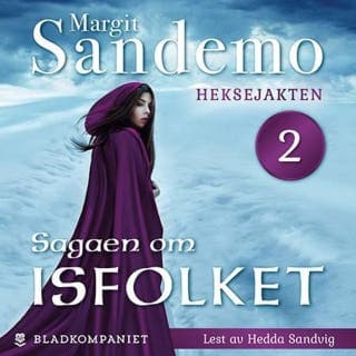 Heksejakten – Margit Sandemo, lydbokens omslag