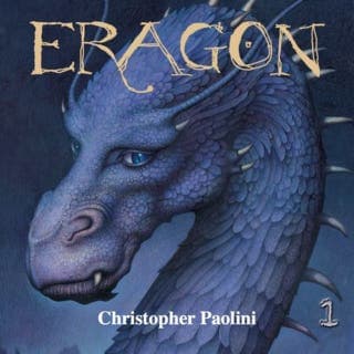 Eragon – Christopher Paolini, lydbokens omslag