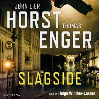 Slagside – Jørn Lier Horst og Thomas Enger, lydbokens omslag