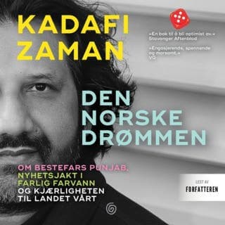 Den norske drømmen – Kadafi Zaman, lydbokens omslag