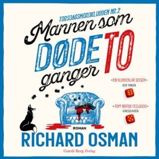 Mannen som døde to ganger – Richard Osman, lydbokens omslag