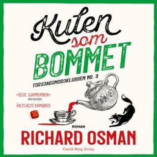 Kulen som bommet – Richard Osman, lydbokens omslag