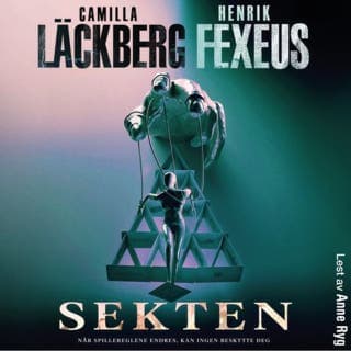 Sekten – Camilla Läckberg og Henrik Fexeus, lydbokens omslag
