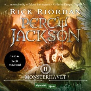 Monsterhavet – Rick Riordan, lydbokens omslag