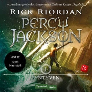 Lyntyven – Rick Riordan, lydbokens omslag