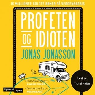 Profeten og idioten – Jonas Jonasson, lydbokens omslag