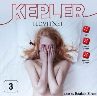 Ildvitnet – Lars Kepler, lydbokens omslag