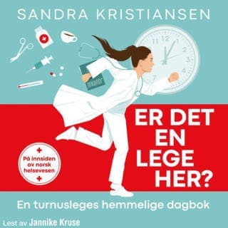 Er det en lege her? – Sandra Kristiansen, lydbokens omslag