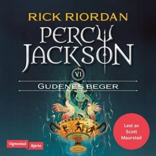Gudenes beger – Rick Riordan, lydbokens omslag