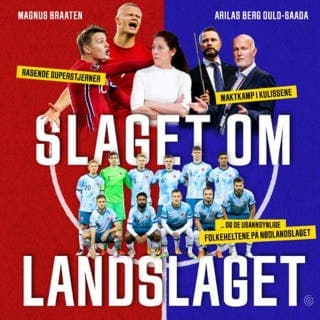 Slaget om landslaget – Magnus Braaten og Arilas Berg Ould-Saada, lydbokens omslag