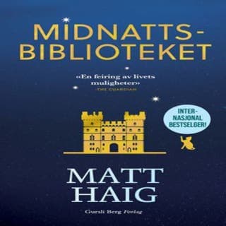 Midnattsbiblioteket – Matt Haig, lydbokens omslag
